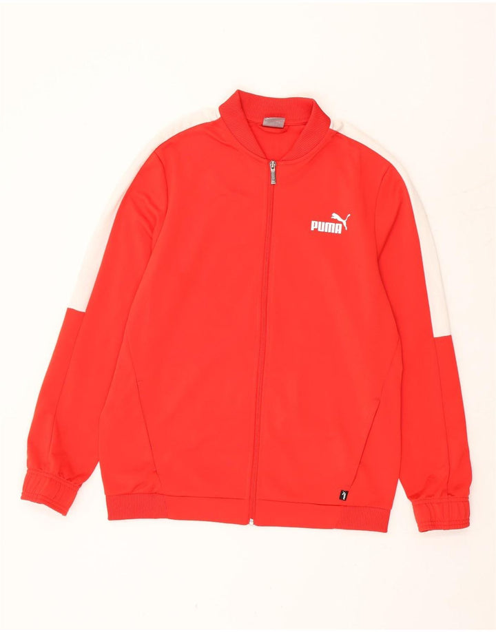 Puma muška gornja jakna trenirke Medium Red Colourblock Poliester