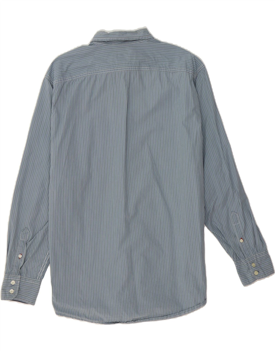 TIMBERLAND Mens Shirt Large Blue Striped Cotton Vintage Timberland and Second-Hand Timberland from Messina Hembry 