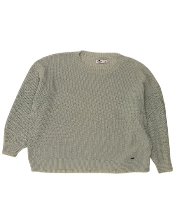 Hollister ženski pulover s okruglim izrezom UK 14 Srednje zelena