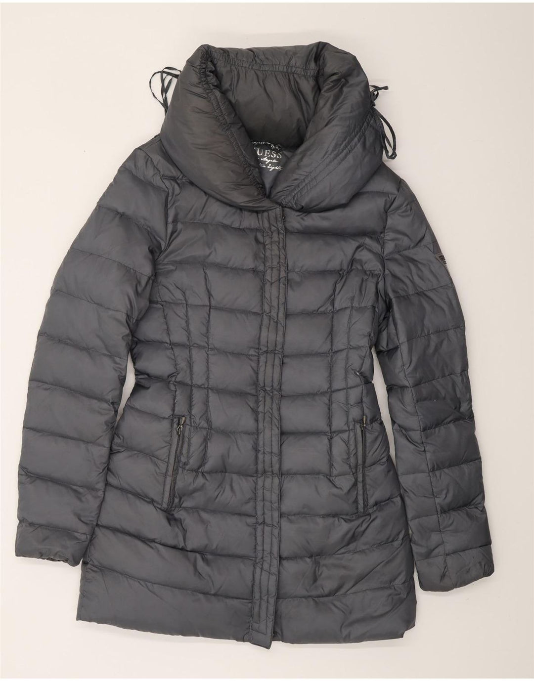 GUESS ženski podstavljeni kaput UK 6 XS sivi poliester