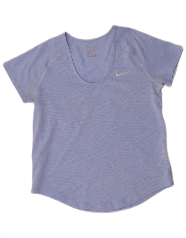 Nike Ženska Dri Fit T-Shirt majica UK 10 Small Blue Geometric