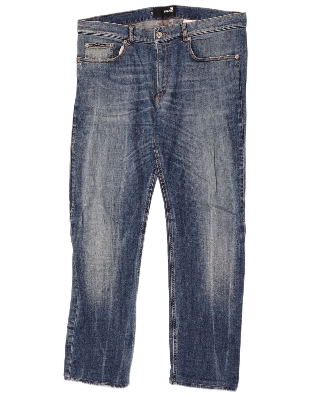 Moschino muške uske traperice W38 L32 Blue Cotton Classic