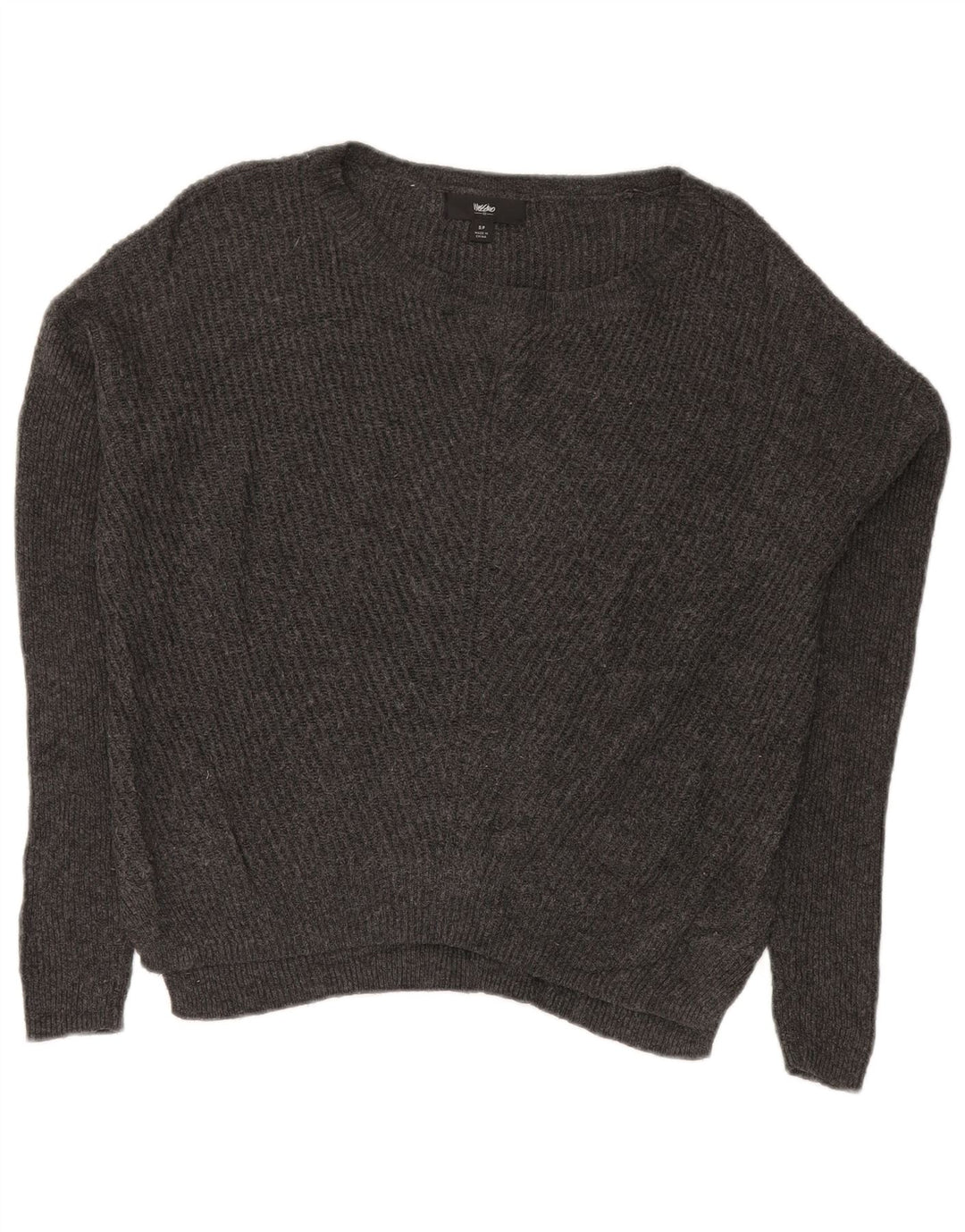 MOSSIMO Ženski pulover s velikim veznim izrezom UK 10 Mali sivi pamuk