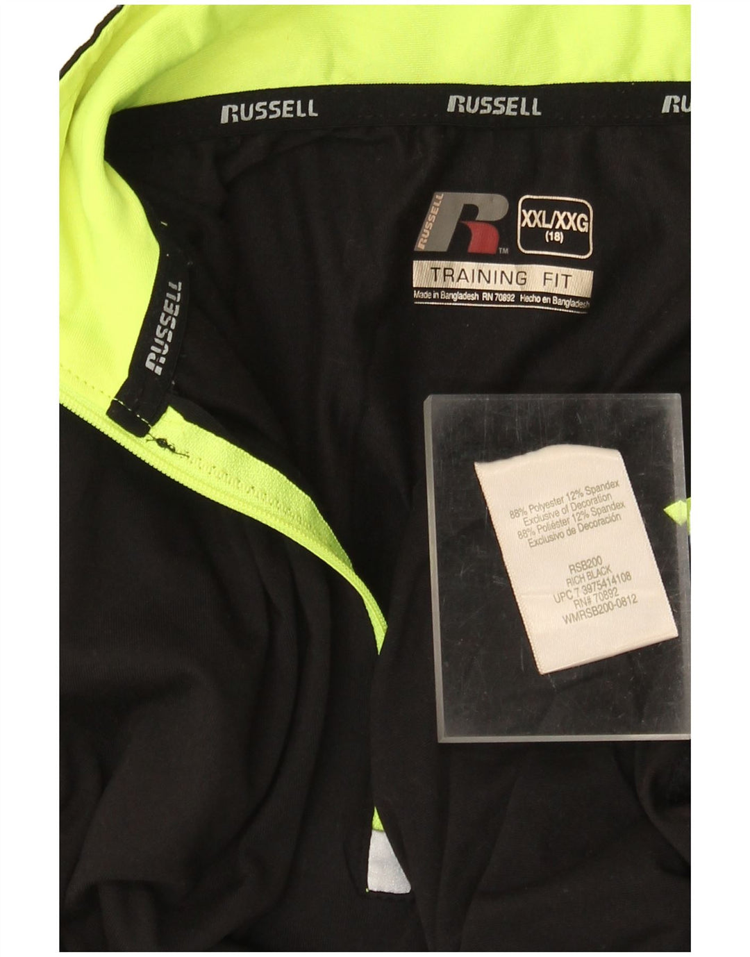 RUSSELL ATHLETIC Pulover Trenirka za dječake 15-16 godina 2XL Crna