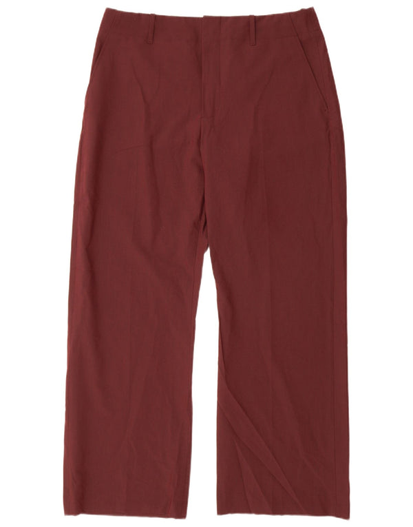 Zara ženske chino hlače širokog kroja XL W32 L30 Bordo poliester