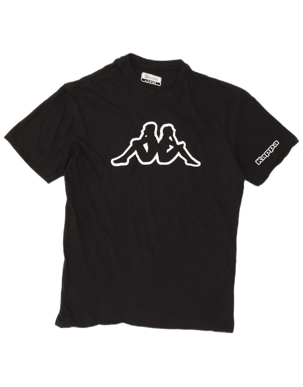 KAPPA Ženska majica kratkih rukava s grafičkim motivima UK 14 Veliki crni pamuk