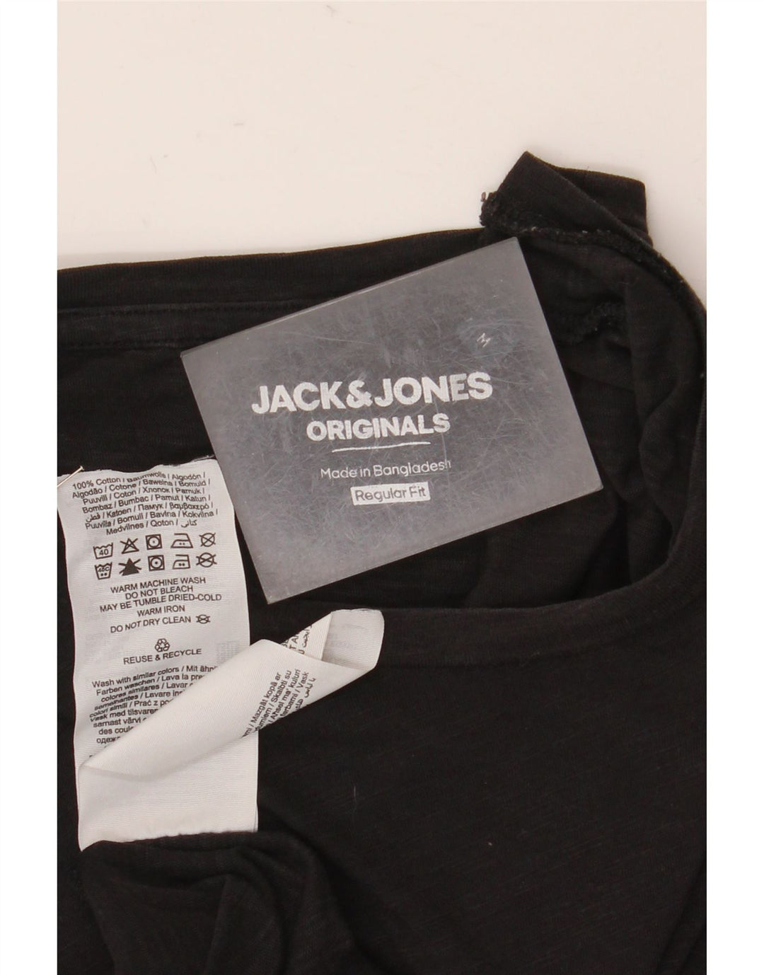 Jack & Jones muška majica kratkih rukava standardnog kroja, srednji crni pamuk