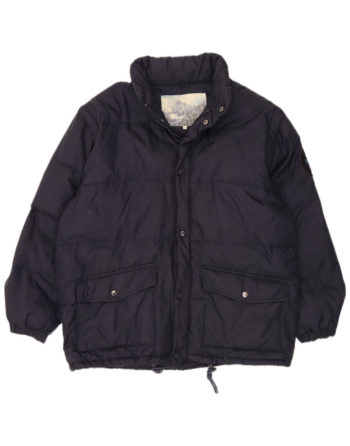 VINTAGE muška skijaška jakna UK 42 XL tamnoplavi najlon