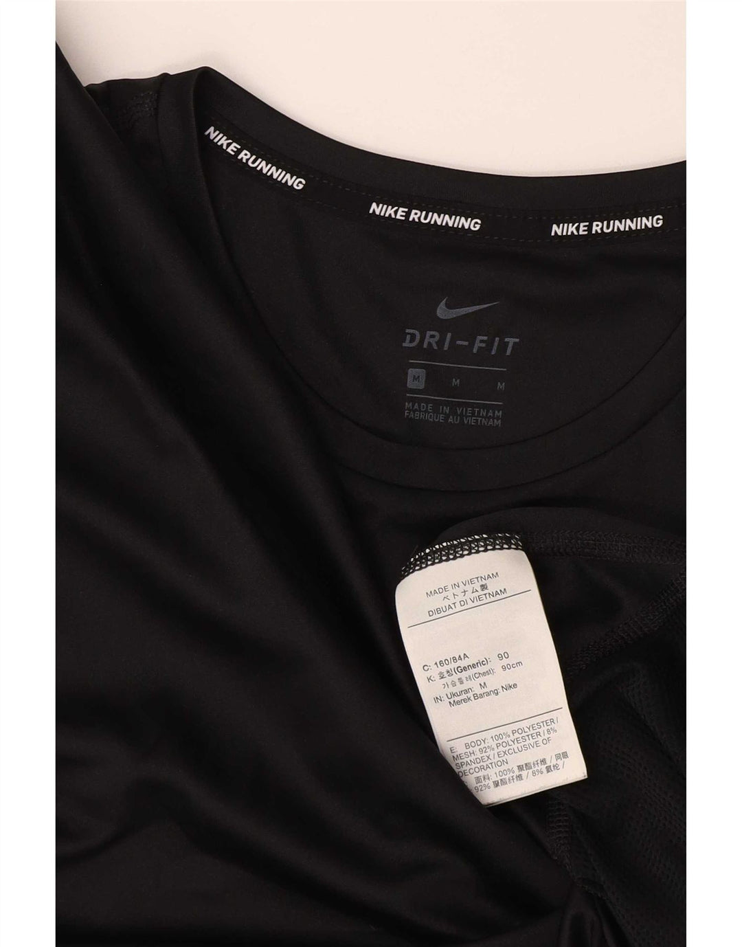 Nike Dri Fit majica kratkih rukava UK 14 srednji crni poliester