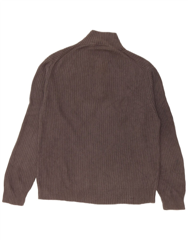 CALVIN KLEIN Muški pulover s izrezom i velikim sivim pamukom