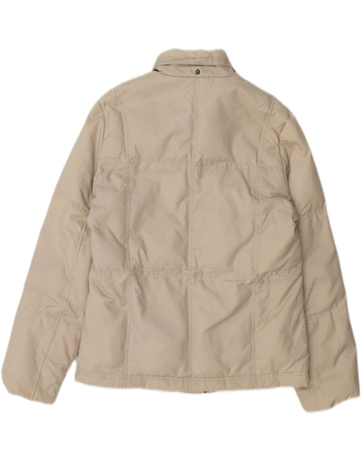 FILA Womens Oversized Padded Jacket UK 10 Small Beige Polyamide Vintage Fila and Second-Hand Fila from Messina Hembry 