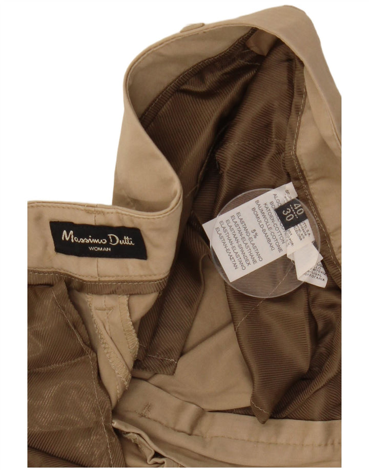 MASSIMO DUTTI Ženske ravne chino hlače EU 40 Srednje W30 L31 Bež