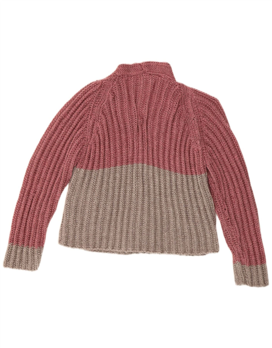 VINTAGE ženski kardigan džemper UK 16 Veliki blok ružičaste boje