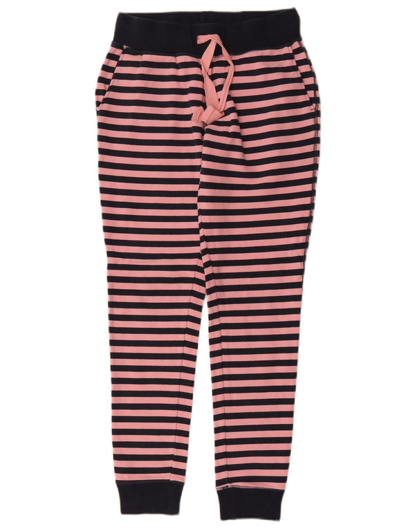 Jack Wills Womens Tracksuit Trousers Joggers UK 6 XS Pink Striped Cotton