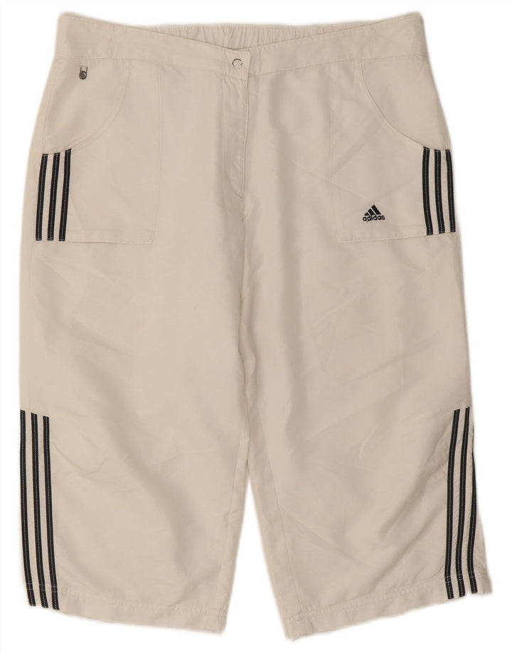 Adidas ženske bermude UK 18 XL W34 bijeli poliester