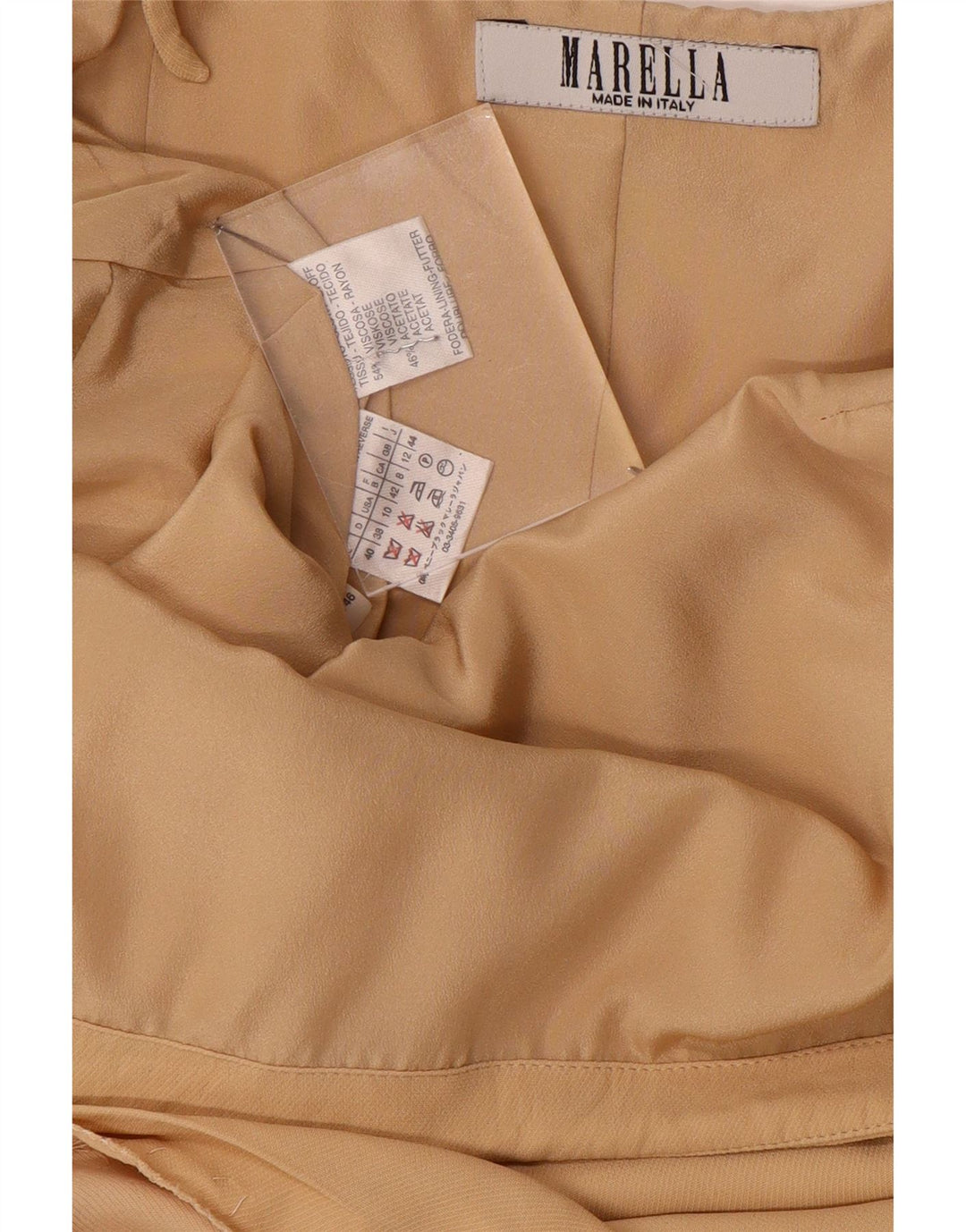 Ženska slip haljina Marella UK 12 srednje bež viskoza