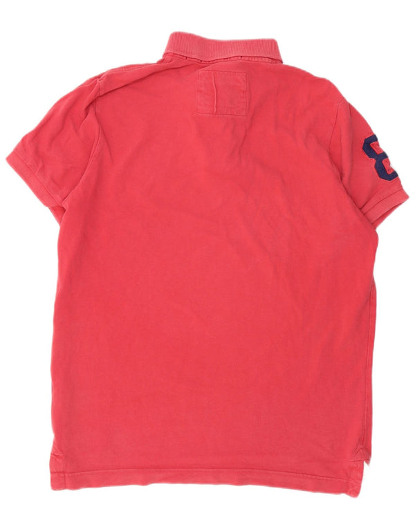 Superdry muška grafička polo majica 2XL ružičasti pamuk