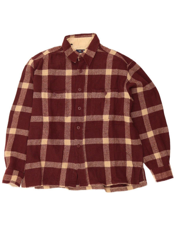 Wampum Muška košulja od flanela Lumberjack UK 14 srednje tamnocrvena karirana akril