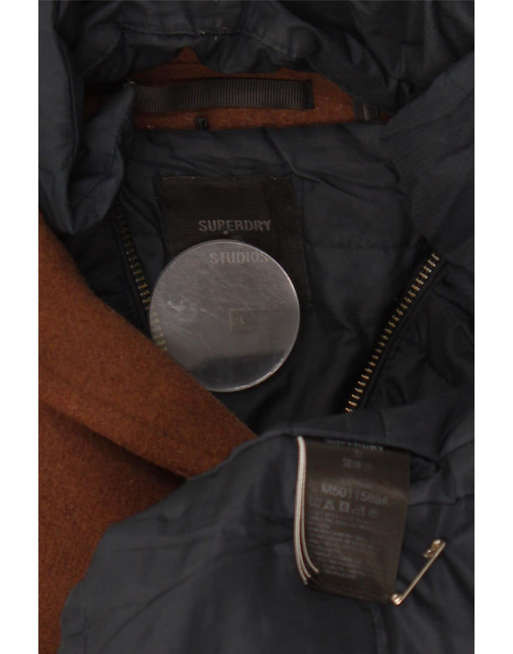 Superdry muški kaput UK 40 Large Brown Wool