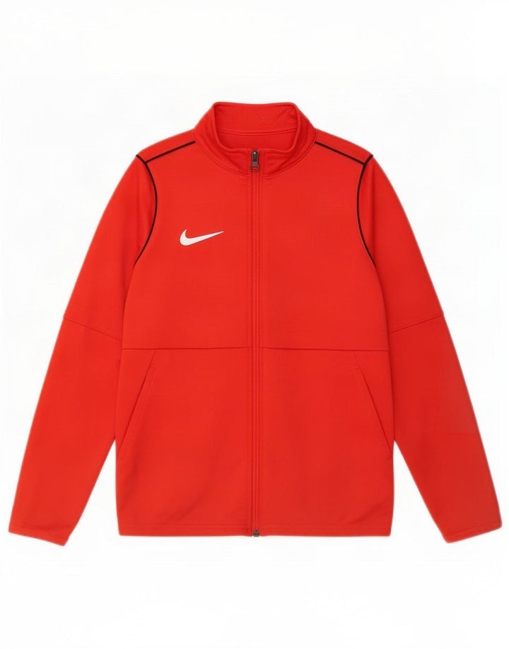 Nike Boys Dri Fit Trenirka Gornja jakna 10-11 godina srednje crvena poliester