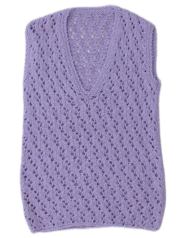 Vintage ženski prsluk bez rukava UK 12 Srednje ljubičasta