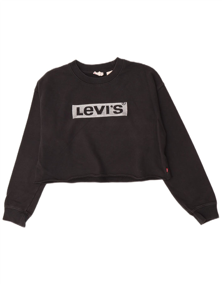 Levi's Ženska majica s motivima prekomjerne majice UK 10 Mali crni pamuk