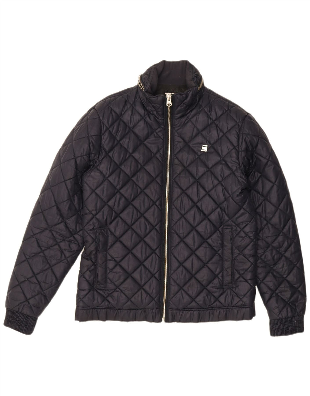 G-Star muška prošivena jakna s kapuljačom UK 42 XL tamnoplavi poliester