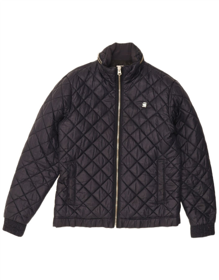 G-Star muška prošivena jakna s kapuljačom UK 42 XL tamnoplavi poliester