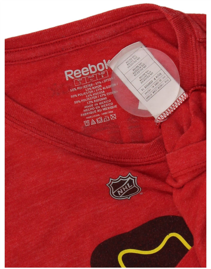 Reebok Muška majica kratkih rukava Chicago Blackhawks Graphic Top Large Red Poliester