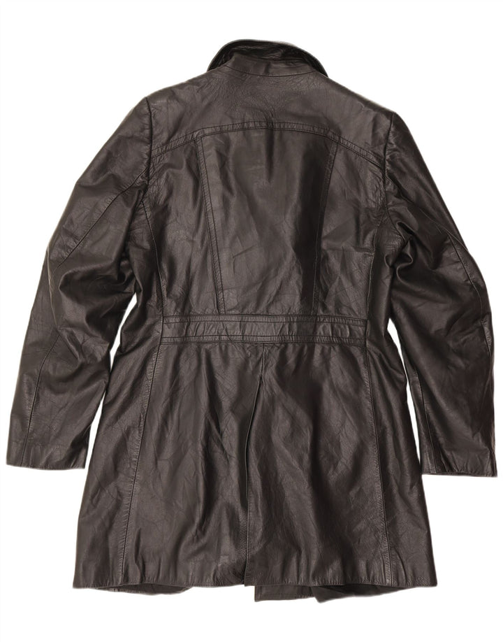 Vintage muški kožni kaput UK 38 Srednje crni