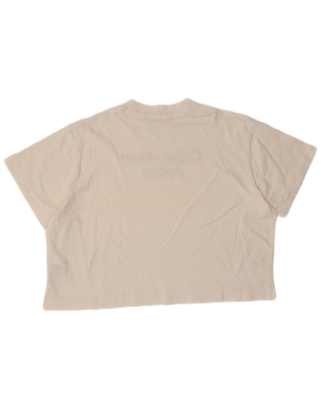 Calvin Klein Jeans Ženska skraćena majica kratkih rukava UK 14 Srednje bijela