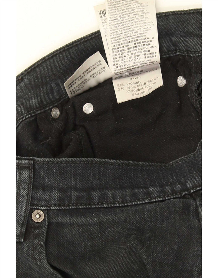 Levi's muške uske traperice W34 L30 crni pamuk