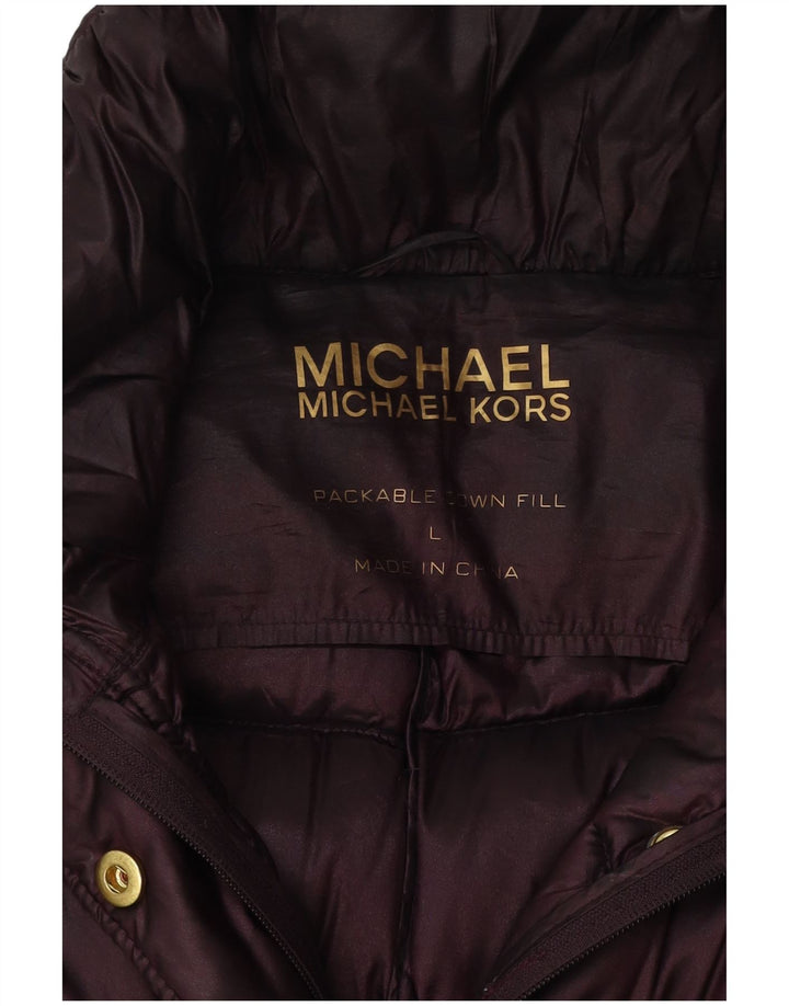 Michael Kors ženski podstavljeni kaput UK 16 velika ljubičasta