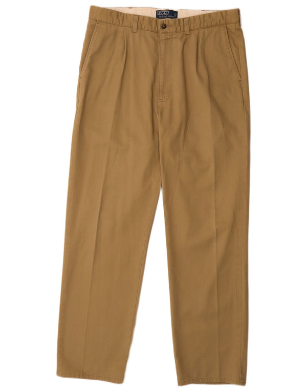 Polo Ralph Lauren muške chino hlače s klinovima W36 L32 kaki pamuk