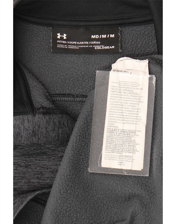 Under Armour muška dukserica Cold Gear s izrezom i patentnim zatvaračem Srednje siva s pjegama