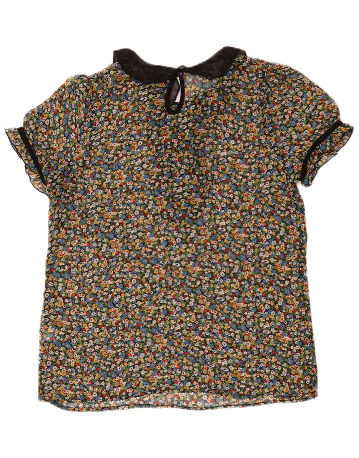 Topshop ženska prozirna bluza UK 12 srednje raznobojna cvjetna