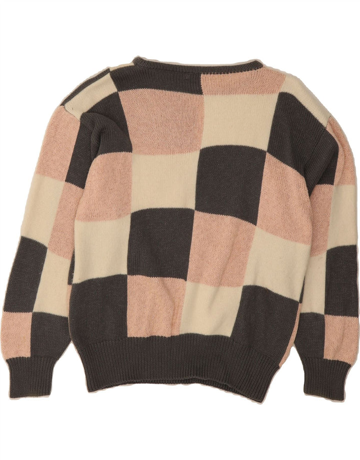 VINTAGE Womens Boat Neck Jumper Sweater EU 40 Medium Multicoloured Vintage Vintage and Second-Hand Vintage from Messina Hembry 