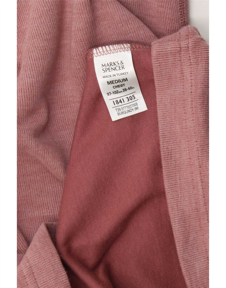 Marks & Spencer muška plava lučka majica dugih rukava, srednji tamnocrveni pamuk
