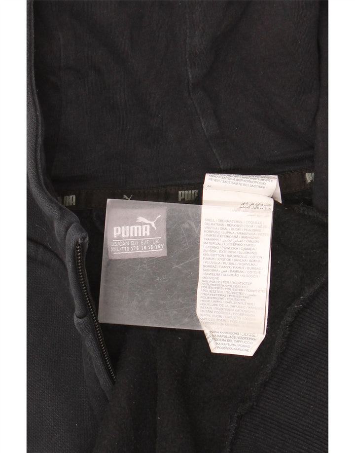 PUMA Boys Graphic Zip Hoodie pulover 15-16 Years Black Pamuk