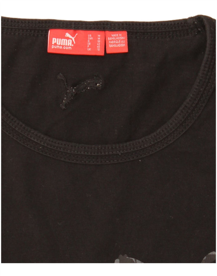 Puma ženska majica dugih rukava s grafikama UK 12 srednje crna