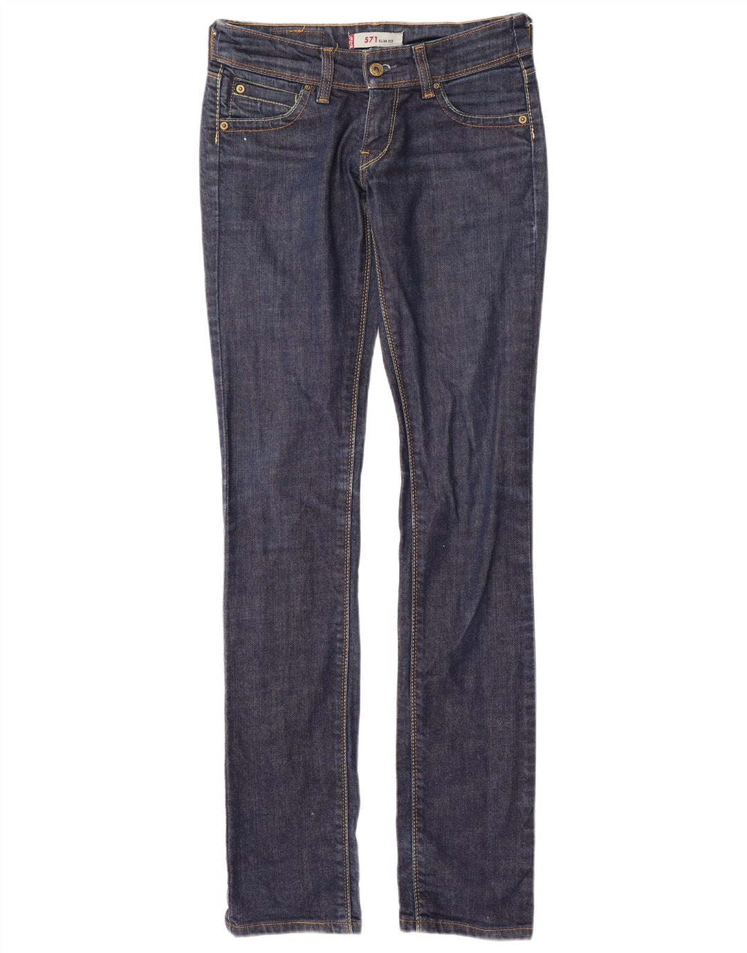LEVI'S Ženske 571 uske traperice W26 L34 tamnoplave