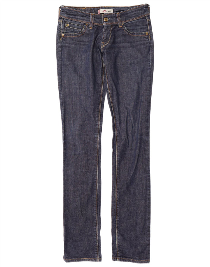 LEVI'S Ženske 571 uske traperice W26 L34 tamnoplave