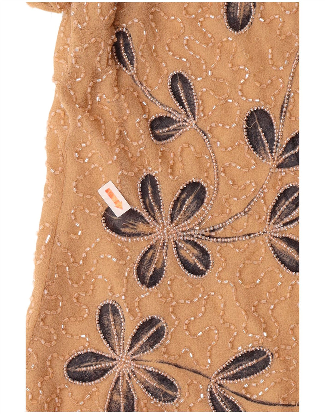 Jacques Vert gornji dio ženske bluze UK 12 Srednje bež cvjetni poliester