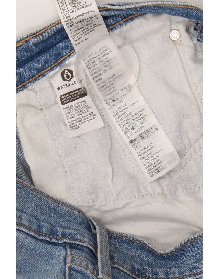 Levi's ženske ravne traperice s prsnim košem W31 L29 plavi pamuk
