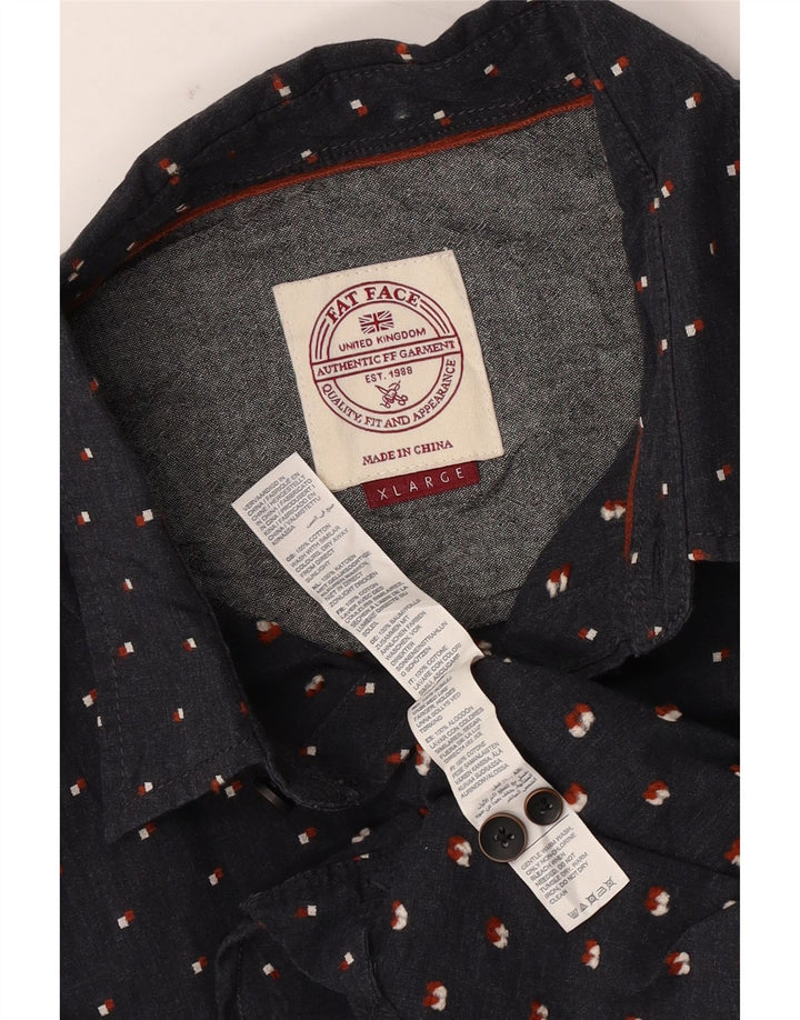 Fat Face muška košulja XL tamnoplavi pamuk na točkice