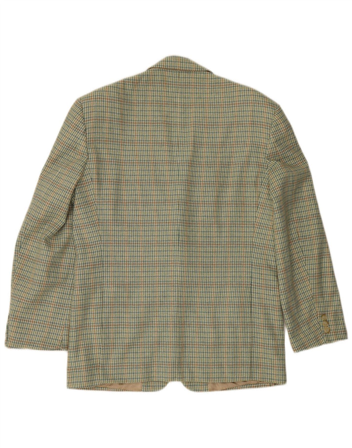 Lebole muška jakna sa 2 gumba IT 50 Large Green Houndstooth Wool