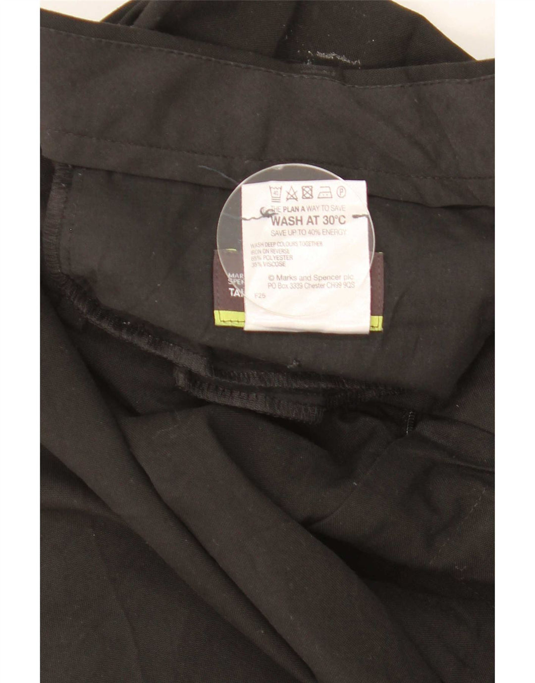 Marks & Spencer muške krojene hlače ravnog odijela W40 L31 crne