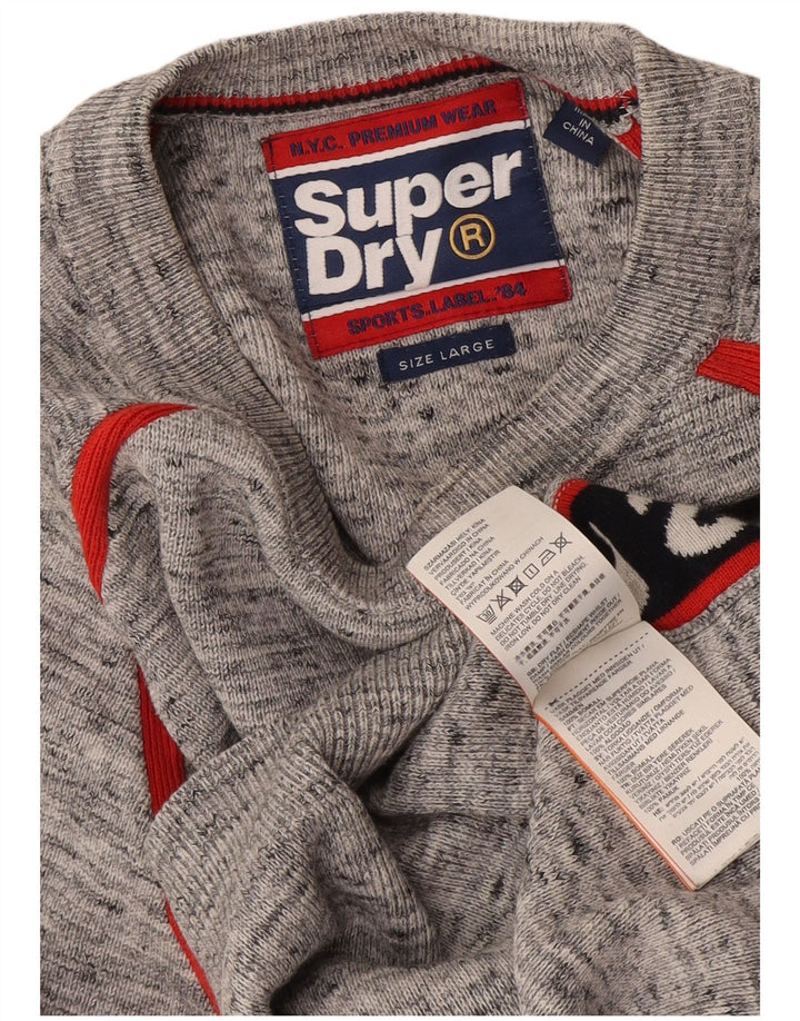 Superdry muški džemper s okruglim izrezom, velike sive boje
