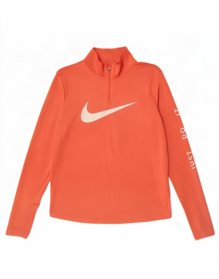 Nike Ženski Dri Fit Graphic Pulover Trenirka Top UK 16 Large Pink