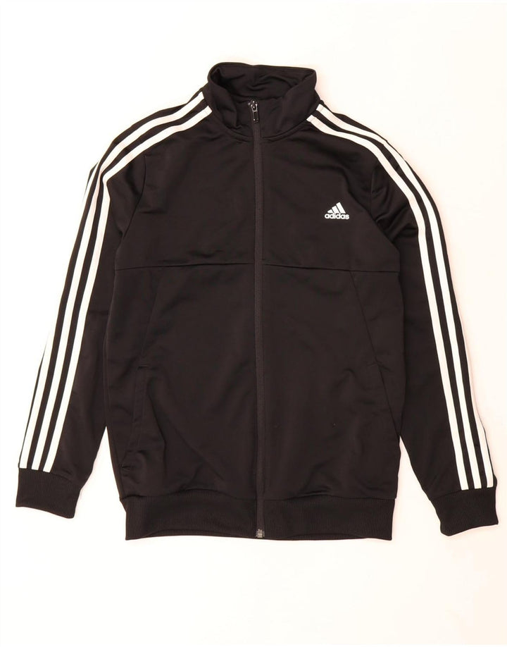 Gornja jakna od trenirke Adidas Climalite 13-14 godina, crni poliester